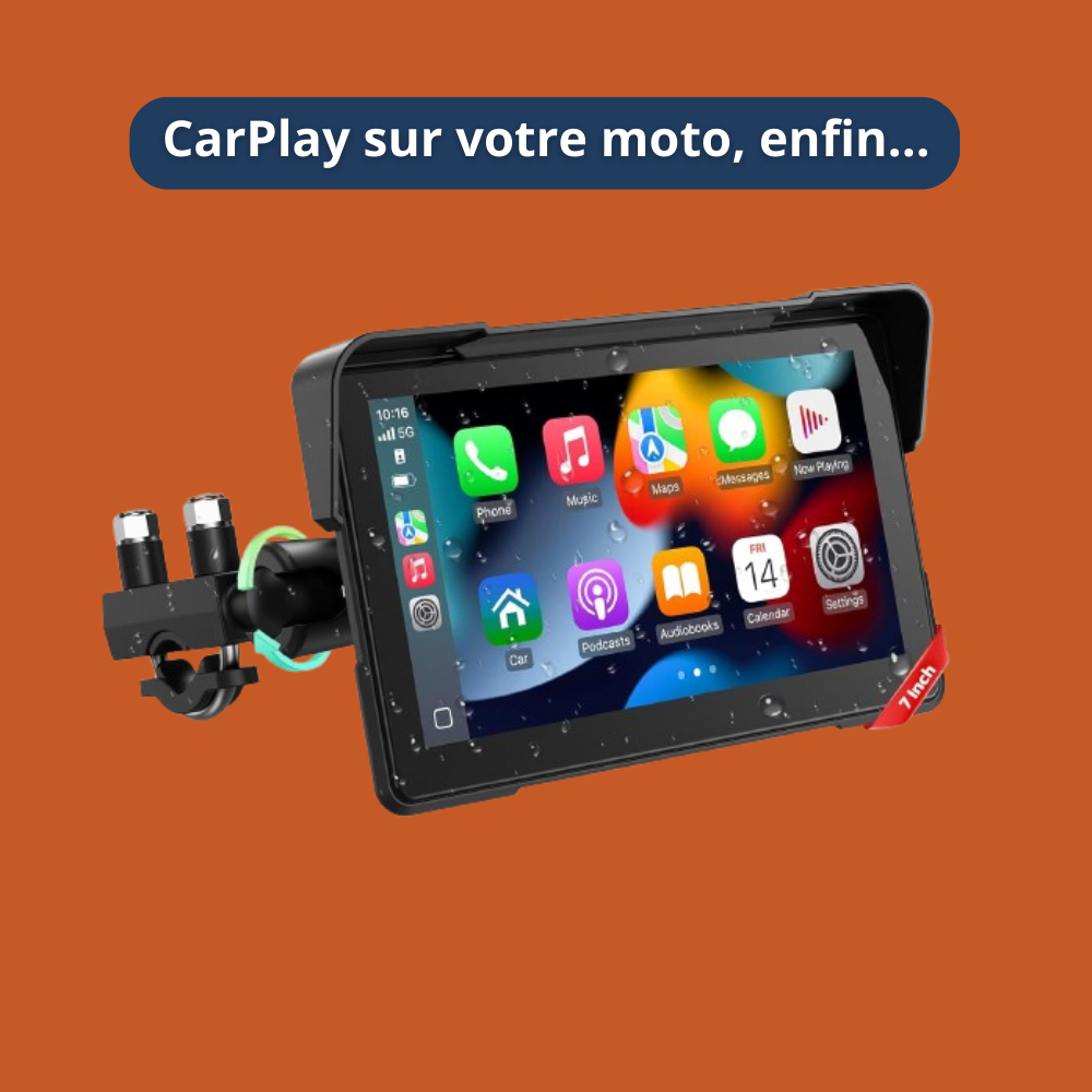 Rideking™ Écran Moto Connecté – CarPlay & Android