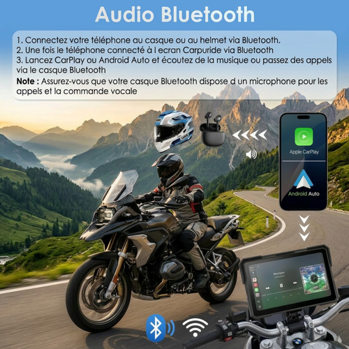 Carplay Portable pour Motos IOS & ANDROID