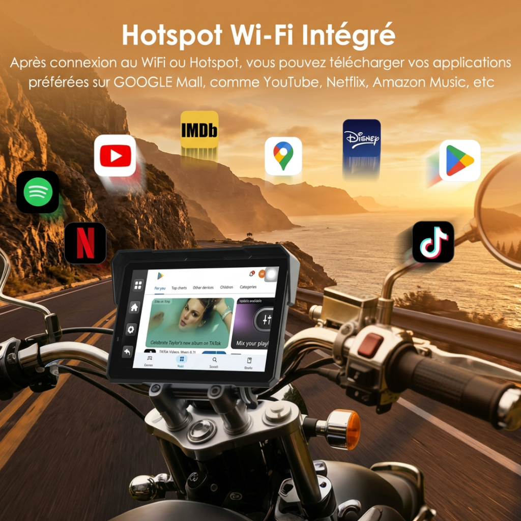 Carplay Portable pour Motos IOS & ANDROID