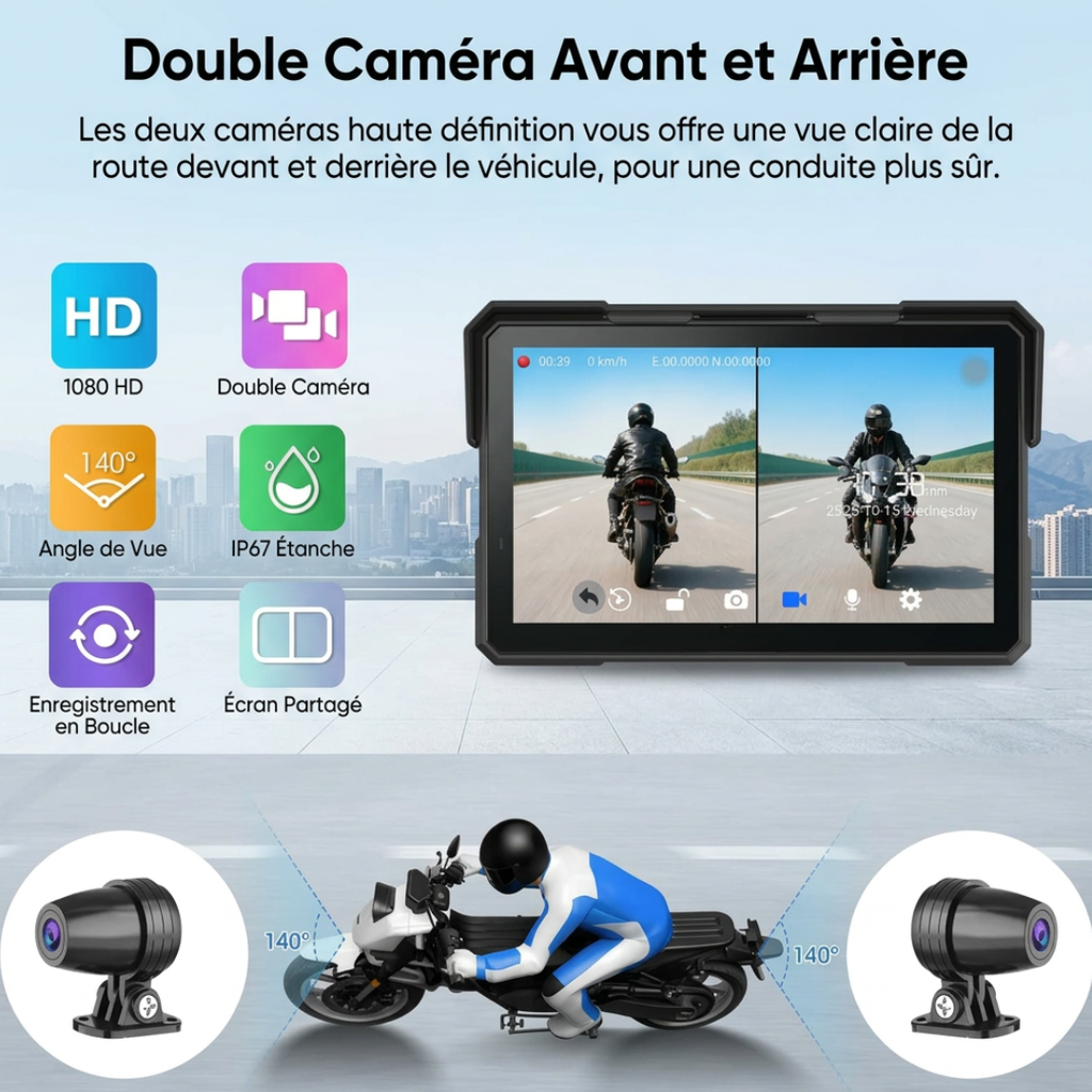 Carplay Portable pour Motos IOS & ANDROID