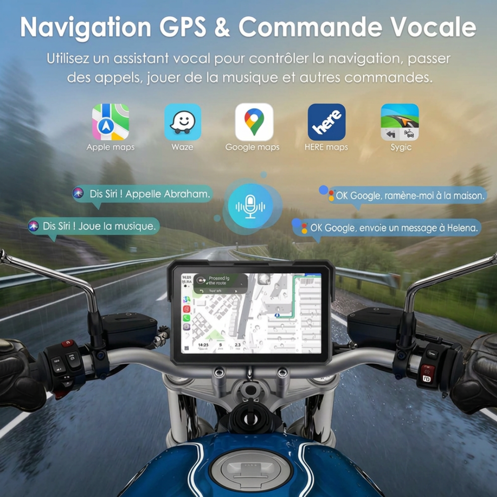 Carplay Portable pour Motos IOS & ANDROID