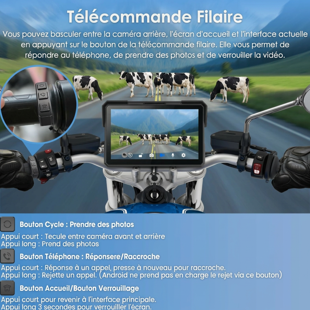 Carplay Portable pour Motos IOS & ANDROID